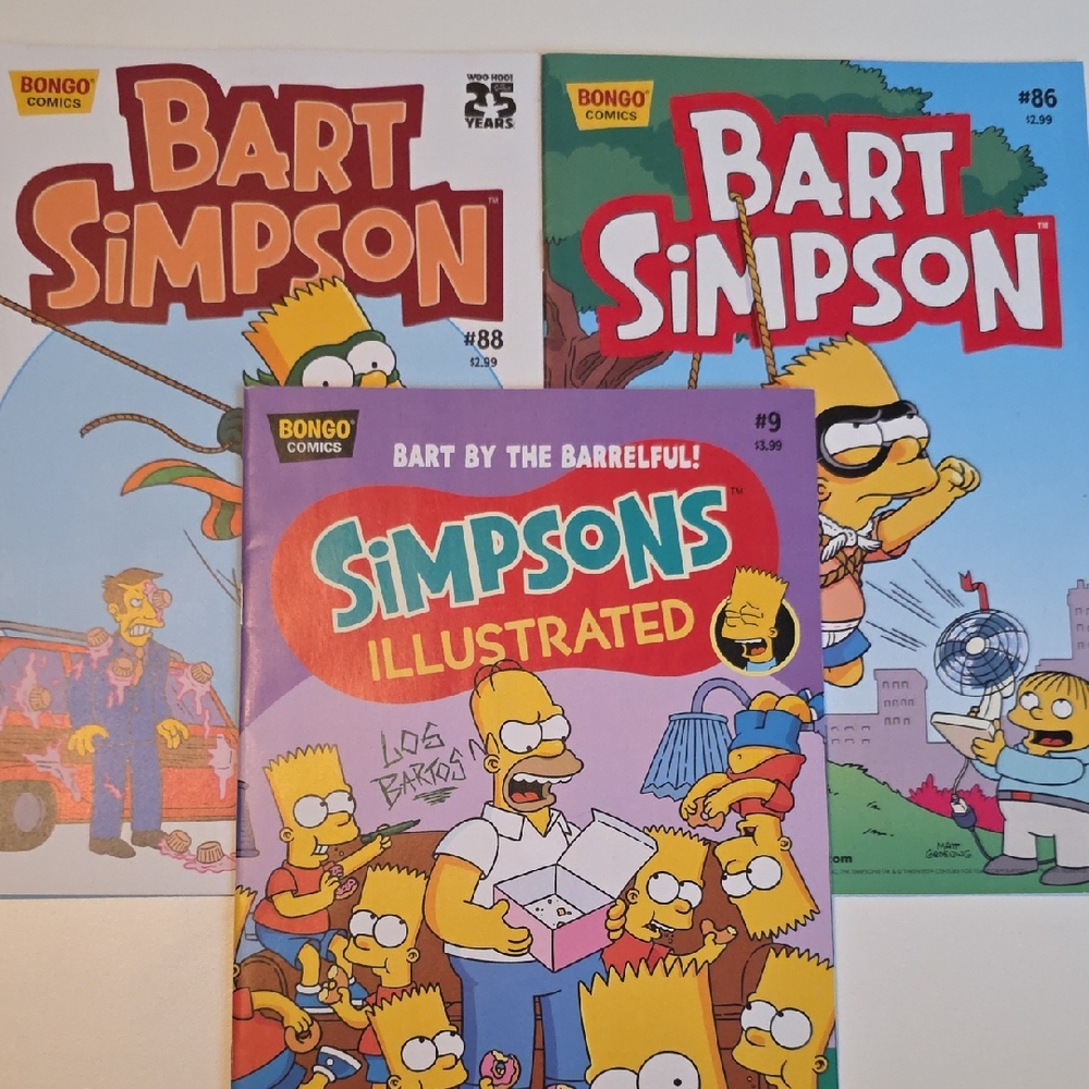 Bart Simpson And Simpsons Illustrated Collection Of 3 Bongo Comics